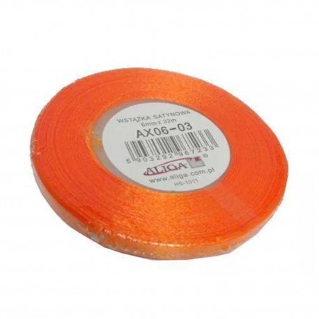 683212 WSTĄŻKA SATYNOWA POMARAŃCZOWA 6x32 BREWIS