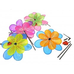 558540 WIATRACZEK WIATRAK KWATEK Z BIEDRONKĄ 37CM MIX KOLOR ADAR