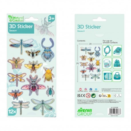 320867 NAKLEJKI 3D - INSEKTY MGD