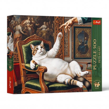 37627 TREFL PUZZLE 500EL KOT NA FOTELU