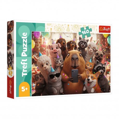 15444 TREFL PUZZLE 160 EL. KAPIBARA + ZWIERZAKI SŁODKIE SELFIE