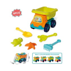 465343 ZESTAW DO PIASKU WYWROTKA + AKCESORIA 6 ELEMENTÓW BIGTOYS