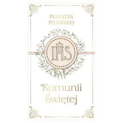 793985 KARNET PAMIĄTKA PIERWSZEJ KOMUNII ŚWIĘTEJ 130x210 Z KOPERTĄ ARMIN STYLE