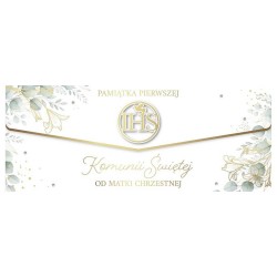 860107 KARNET PAMIĄTKA PIERWSZEJ KOMUNII ŚWIĘTEJ 100x260 Z KOPERTĄ ARMIN STYLE