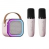 476720 ZESTAW KARAOKE GŁOŚNIK BLUETOOTH Z 2 MIKROFONAMI 2 KOLORY PEGAZ