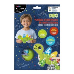 713019 KIDEA PLANSZA SENSORYCZNA DO NAUKI LICZENIA DINO