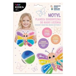 713026 KIDEA PLANSZA SENSORYCZNA DO NAUKI LICZENIA MOTYL