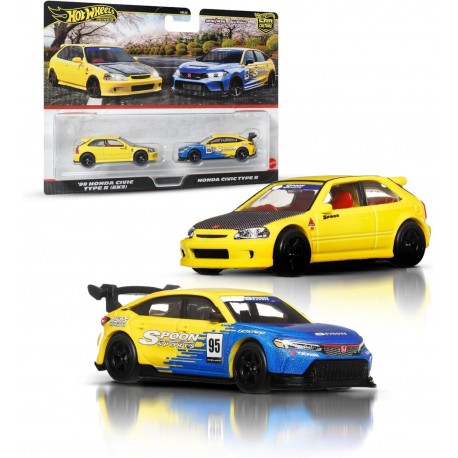262571 HOT WHEELS PREMIUM KULTOWE AUTA HONDA CIVIC 2-PAK