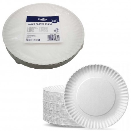 058304 CLARINA TALERZ PAPIEROWY 23 cm. 50 szt. 7&7