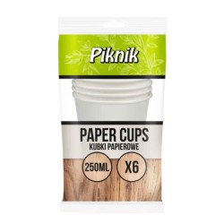 041023 KUBEK PAPIEROWY 250ML 6 SZTUK PIKNIK 7&7