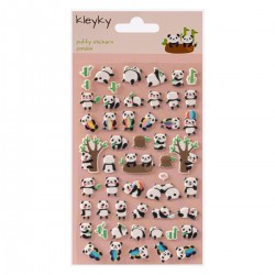 901845 Naklejki wypukłe Pandy KLEYKY SZTUKA RODZINNA