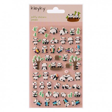 901845 Naklejki wypukłe Pandy KLEYKY SZTUKA RODZINNA