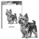 902538 Szkicownik A4 na spirali Pies Yorkshire Terrier 50k z perforacją 120 gsm SZTUKA RODZINNA