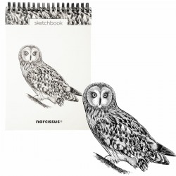 009908 Szkicownik A5 pion na spirali Sowa 60k z perforacją 120 gsm SZTUKA RODZINNA