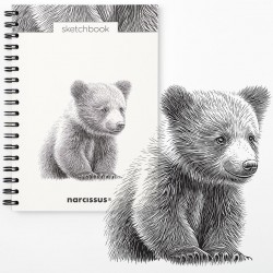901029 Szkicownik B5 na spirali Niedźwiedź 60k z perforacją 120 gsm SZTUKA RODZINNA