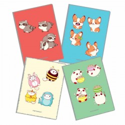902729 Zeszyt PP KAWAII A4 32K linia cienka kolorowa 80g NARCISSUS SZTUKA RODZINNA