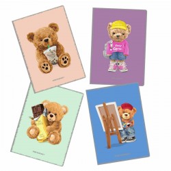 902989 Zeszyt PP TEDDIES A4 32K kratka 80g NARCISSUS SZTUKA RODZINNA