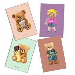 901081 Zeszyt PP TEDDIES A4 60K kratka 80g NARCISSUS SZTUKA RODZINNA