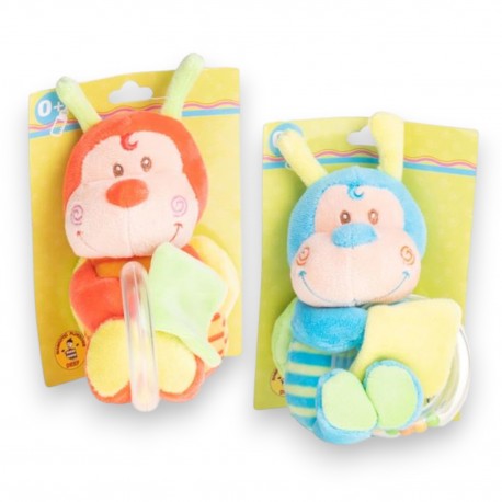 222686 DEEF PLUSZOWA PSZCZÓŁKA BABBY Z KÓŁKIEM 2 WZORY