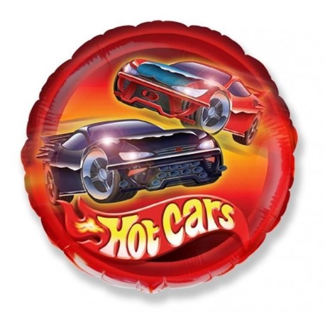 343557 BALON FOLIOWY HOT CARS 45CM GODAN