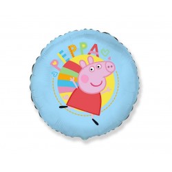341782 BALON FOLIOWY PEPPA NIEBIESKI 45CM GODAN
