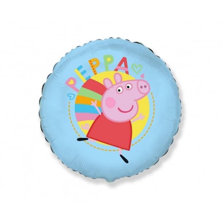 341782 BALON FOLIOWY PEPPA NIEBIESKI 45CM GODAN