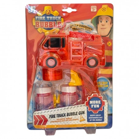 904365 PISTOLET NA BAŃKI MYDLANE STRAŻ POŻARNA WÓZ STRAŻACKI FH TOYS