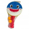 903924 PALETKI RAKIETKI PIANKOWE PLAŻOWE REKIN + 2 PIŁECZKI FH TOYS