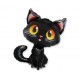 340594 BALON FOLIOWY 24"CZARNY KOT 60CM GODAN