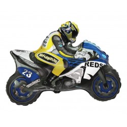 317367 BALON FOLIOWY 24"MOTOCYKLISTA CZARNO ŻÓŁTY 60CM GODAN