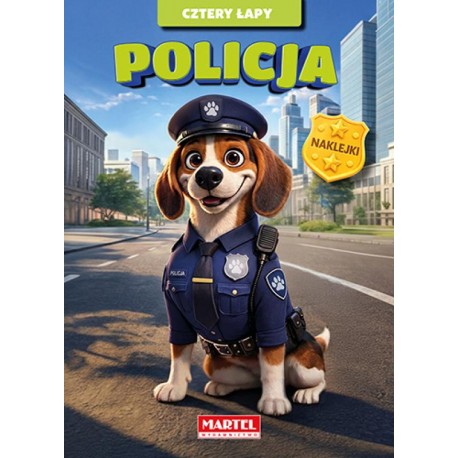 775020 MARTEL KOLOROWANKA Z NAKLEJKAMI CZTERY ŁAPY. POLICJA