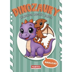 900904 MARTEL KOLOROWANKA Z NAKLEJKAMI KOLOROWY ZAWRÓT GŁOWY. DINOZAURY