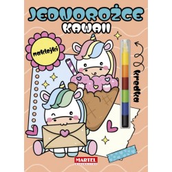 520521 MARTEL KOLOROWANKA Z KREDKĄ MODUŁOWĄ I NAKLEJKAMI. KAWAII JEDNOROŻCE