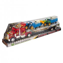 941967 CIĘŻARÓWKA LAWETA Z MASZYNAMI I ZWIERZĘTAMI CABO-TOYS