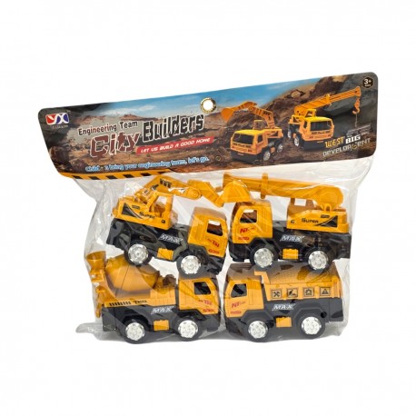 105554 ZESTAW 4 POJAZDÓW BUDOWLANYCH 11CM CABO-TOYS