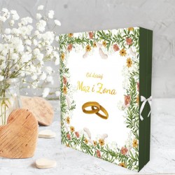 986568 PUDEŁKO OZDOBNE Z ŻYCZENIAMI NA ŚLUB MĄŻ I ŻONA HENRY