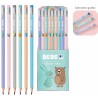 295118 OŁÓWEK GRAFITOWY OKRĄGŁY HB Z GUMKĄ BEBE KIDS PASTEL INTERDRUK
