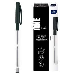 388612 DŁUGOPIS ZE SKUWKĄ Z GRIPEM EASY ONE COLOR 0,7 MM CZARNY&nbsp;INTERDRUK