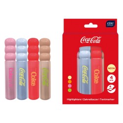 383105 ZAKREŚLACZE 4 KOLORY W PUDEŁKU COCA-COLA&nbsp;INTERDRUK