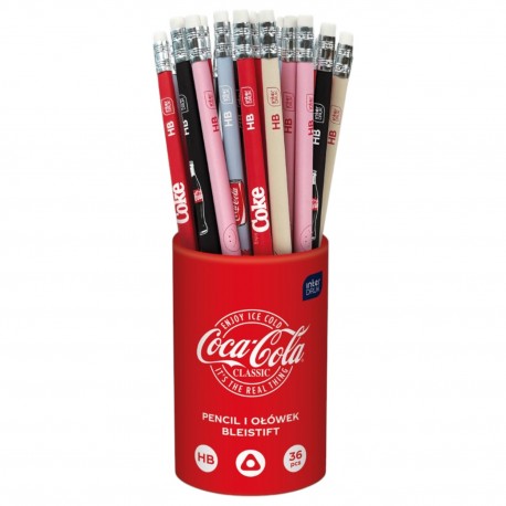 383075 OŁÓWEK Z GUMKĄ COCA-COLA MIX 2 FSC 100%&nbsp;INTERDRUK