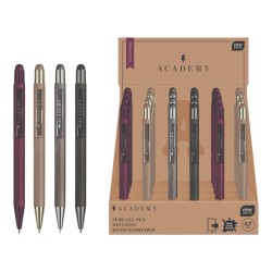 389183 DŁUGOPIS METALOWY AUTOMATYCZNY CZARNY TOUCHPAD ACADEMY INTERDRUK