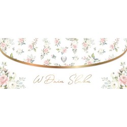 862057 KARNET KARTKA ŚLUBNA ZŁOCONA 250x100 ARMIN STYLE