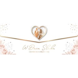 862064 KARNET KARTKA ŚLUBNA ZŁOCONA 250x100 ARMIN STYLE