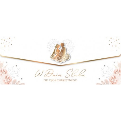 862071 KARNET KARTKA ŚLUBNA ZŁOCONA 250x100 ARMIN STYLE