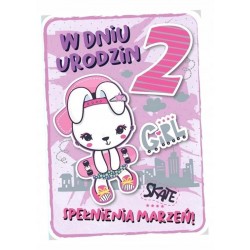 819517 KARNET KARTKA Z ŻYCZENIAMI URODZINY DWA LATA ARMIN STYLE