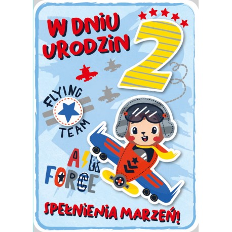 819524 KARNET KARTKA Z ŻYCZENIAMI URODZINY DWA LATA ARMIN STYLE