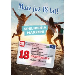 792070 KARNET KARTKA Z ŻYCZENIAMI 18 URODZINY ARMIN STYLE
