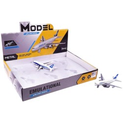 469242 SAMOLOT METALOWY 13 CM Z NAPĘDEM BIGTOYS