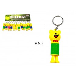 496467 BRELOK MIŚ ZE SPRĘŻYNĄ 6,5CM GAZELO