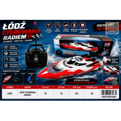 903467 ŁÓDŹ ŁÓDKA MOTORÓWKA ZDALNIE STEROWANA DO WODY PŁYWAJĄCA F.H. TOYS